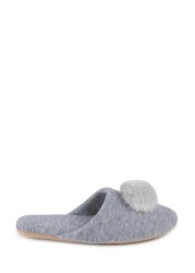 Totes Ladies Cashmere Blend Mule Slippers with Soft Sole