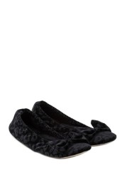 Totes Isotoner Ladies Big Bow Ballerina Slippers