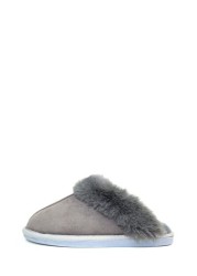 Lunar Grey Ladies Mule Slippers