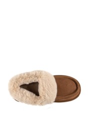 Totes Isotoner Ladies Real Suede moccasin Bootie