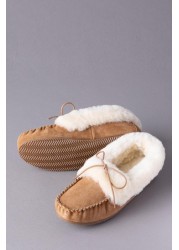 Lakeland Leather Ladies Sheepskin Moccasin Slippers