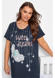 Yours Curve Tatty Teddy 'Sweet Dreams' Slogan Nightdress