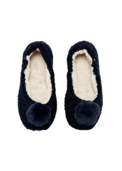 Joules Pombury Blue Ballet Slippers