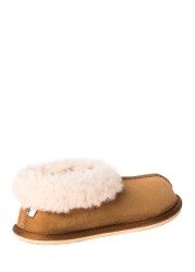 Celtic & Co. Ladies Camel Brown Sheepskin Bootee Slippers