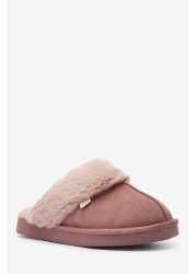 Suede Mule Slippers