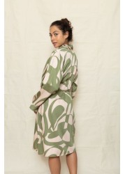 Fable and Eve Richmond Abstract Print L / SLV Short Robe