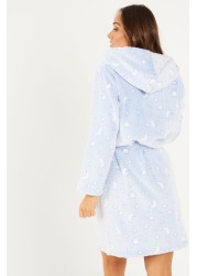 Quiz Embossed Hooded Dressing Gown