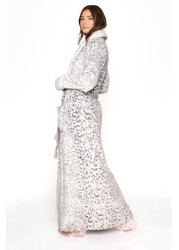 Long Tall Sally Shawl Collar Animal Maxi Dressing Gown