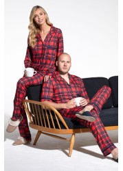 Hot Squash Red Tartan Jersey Womens Pyjama Set