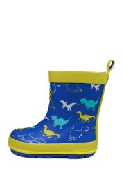 ToeZone Blue Dinosaur Wellies