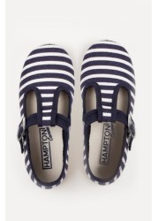 Trotters London Navy Blue Nantucket Canvas Shoes