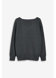 Knitted V-Neck School Jumper (3-18yrs)