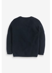 Textured Crew Jumper (3-16yrs) Without Stag