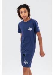 Hype Blue Short-Sleeve Kids Pyjama Set