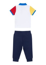 U.S. Polo Assn White Sport Colour Block Polo Shirt and BB Jogger Set