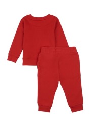 U.S. Polo Assn. Red Sport Crew And Joggers Set