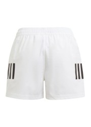 adidas Youth White Rugby 3 Stripe Shorts