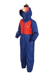 Regatta Blue Charco Waterproof Animal Hooded Suit