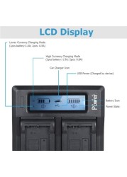 DMK Power NP-FW50 DC-01 LCD Dual Battery Charger for NP-FW50 Alpha a3000 a5000 a5100 Alpha a6000 a6300 a6400 a6500 Alpha 7 a7 7R a7R a7RM2 7S a7S