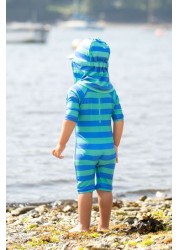 بدلة Frugi Blue Shark UPF 50+ Recycled Little Sunsafe