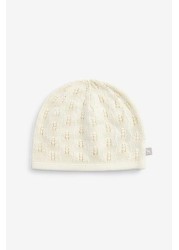 The Little Tailor Cream Cotton Knitted Hat