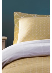 furn. Spectrum Geometric Line Reversible Duvet Cover and Pillowcase Set