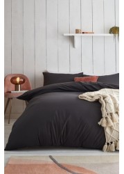 Cotton Rich Duvet Cover and Pillowcase Set Plain Percale