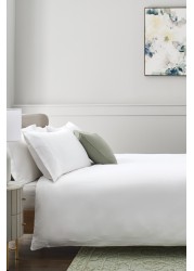 Collection Luxe 300 Thread Count 100% Cotton Sateen Duvet Cover And Pillowcase Set Satin Stitch