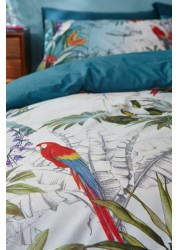 Accessorize Paradise Tropical Floral Cotton Duvet Cover And Pillowcase Set