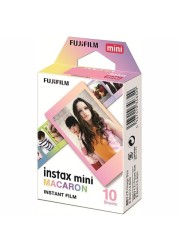 Fujifilm Instax Mini Instant Film with 10 Macaroon Strips for Fujifilm Mini 9, 8 90 7s Shark SP-1 SP-2