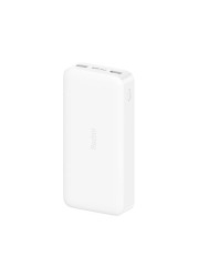 السلطة شاومى Redmi البنك 20000MAH تهمة السريع المزدوج USB المدخلات والمخرجات الصينية الأبيض