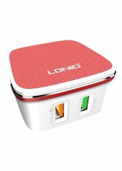 LDNIO Quick Charge USB Charger White/Red