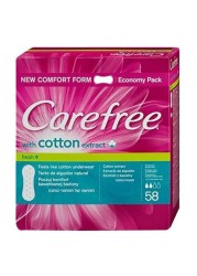 Carefree Cotton Fresh Sanitary Pads 58 Count