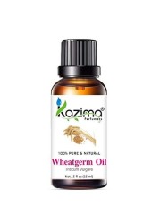 KAZIMA WheatGerm زيت ناقل مضغوط على البارد - طبيعي نقي 100٪ وغير مخفف للعناية بالبشرة وعلاج الشعر (15 مللي)