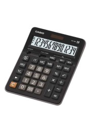 Casio Basic Calculator, 14 Digits, Black/Grey