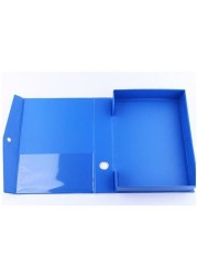 Alyssa Magnetic PVC Box File Organizer with Metal Clip, A4 (Capability 55mm/Blue)