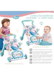 Baby Walker for Boys and Girls, Prevents Rollovers, Multiple Mode, Sitting and Playing, Musical Toys, Standing and Walking, Intellectual