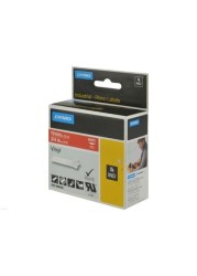 Dymo vinyl tape 19 mm, white on red