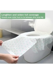 Aiwanto 20pcs Disposable Toilet Seat Cover Potty Seat Cover Large Size Travel Toilet Seat Cover Waterproof Protectors for Kids Potty Training or Public Toilet