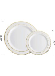 Aiwanto 175 pcs Disposable Plates Party Plates Food Plates Dinner Set Dinnerware Set Food Plates