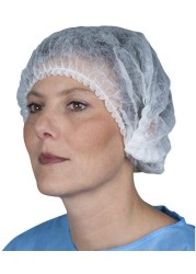 100 Pieces White Hair Net Cover Set - Head Cover - Bouffant Caps