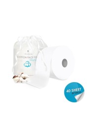 Aiwanto Disposable Tissue Reusable Tissue Facial Tissue Makeup Remover Tissue Cotton Wet and Dry Wipes Cotton Thickening for Skin (1 Roll/ 40 Sheets)