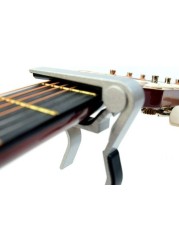 Guitar Capo Black from Mike Music for 6 Strings, Bass and Guitar Guitar (B4 Guitar Capo, Silver)