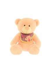Soft Toy Doll (Bear with Bib in Pink)