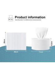 Alissa 2Pcs-Disposable Face Towel Tissue Roll Reusable Soft Facial Cotton Tissue (40pcs Sheets/Roll)