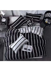 Less Deals - Twin Size, 6 Piece Bedding Set, Striped Design