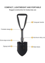 Folding shovel with portable camping shovel