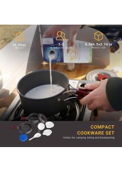 Climber I - Hard Anodized Aluminum 7Pcs Camping Cookware Set