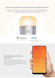 Xiaomi MJDP02YL Mi LED Smart Bulb E27 with Alexa and Google Assistant, Aluminum Alloy / Plastic, White