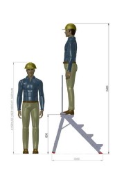 Penguin - compact ladder, step 4, 0.8m - high platform